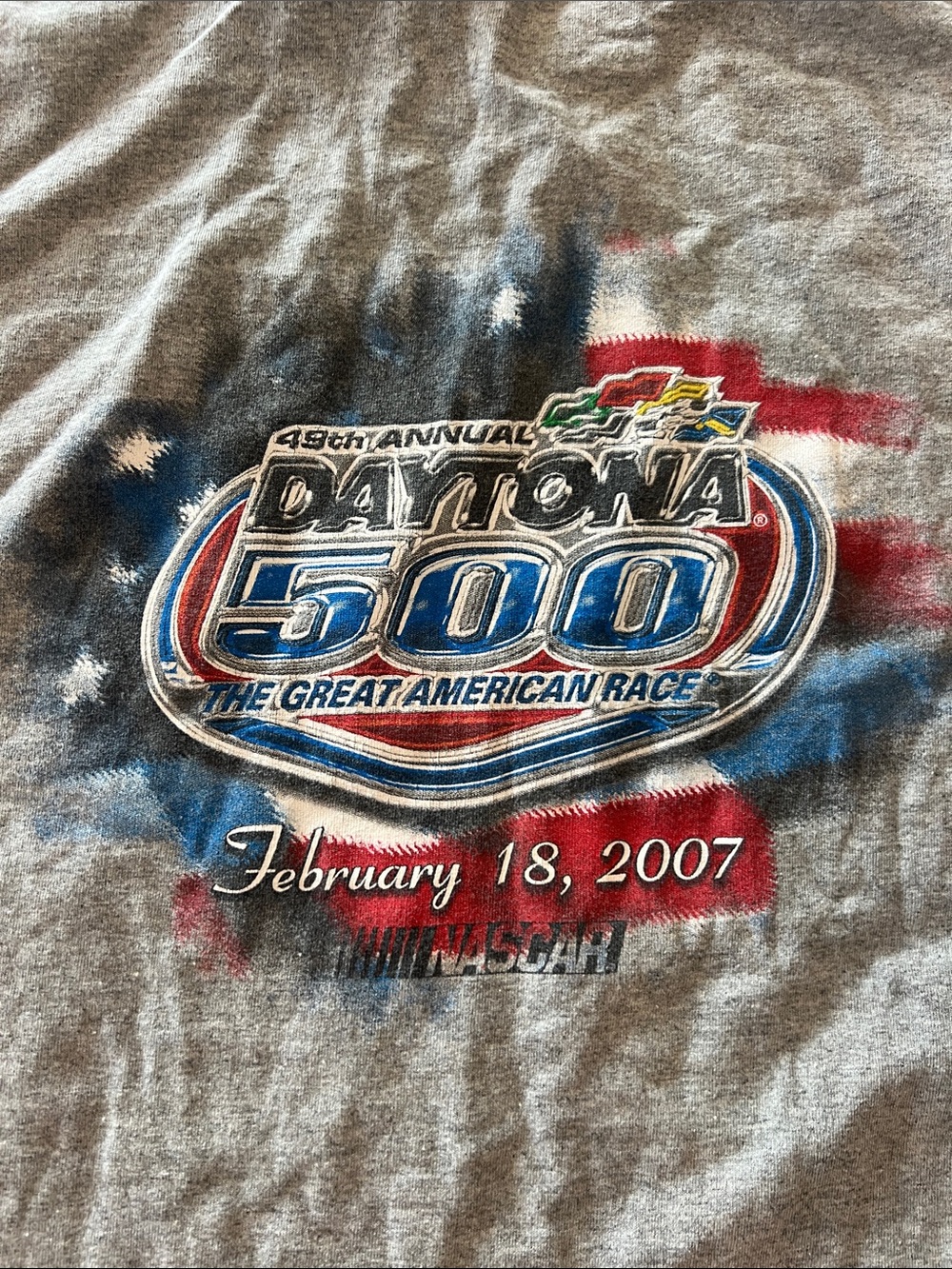 Daytona 500 Gray Graphic Tee - Daytona Racing Brand 2-18-2007 xl